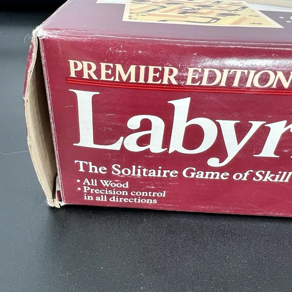 Labyrinth Wooden Tilting Puzzle Maze Game Cardinal #190 Premiere Edition 2 balls